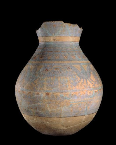 Decorated Vessel - side A, Tell-El Amarna, 14th century BC by Egyptian 18th Dynasty